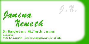 janina nemeth business card